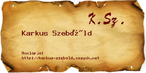 Karkus Szebáld névjegykártya